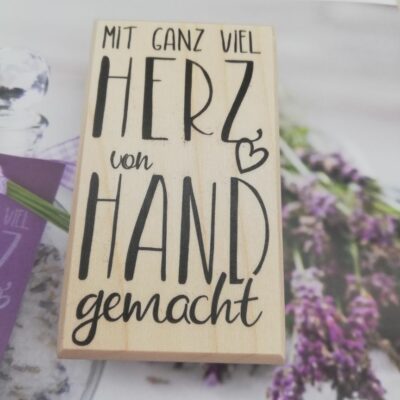 Stempel Mit ganz viel Herz von Hand gemacht